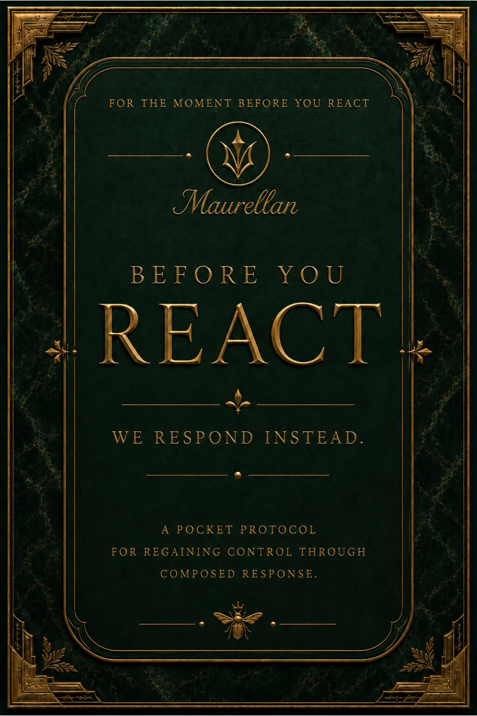 BEFORE YOU REACT — We Respond Instead